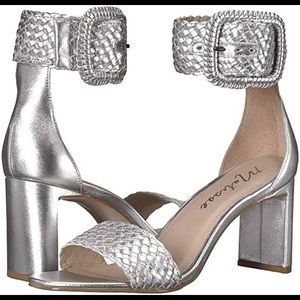 Matisse Silver Leather Wrap Heel
